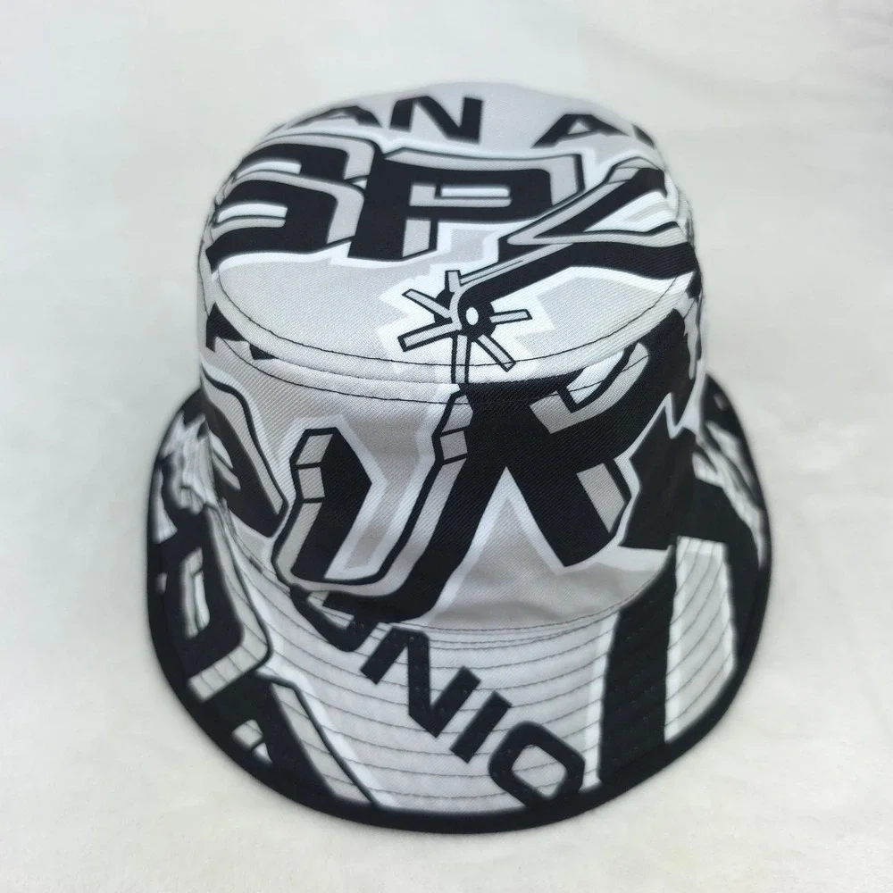 San Antonio Spurs Mitchell & Ness NBA Reversible Bucket XL/2XL Hat Cap Black New